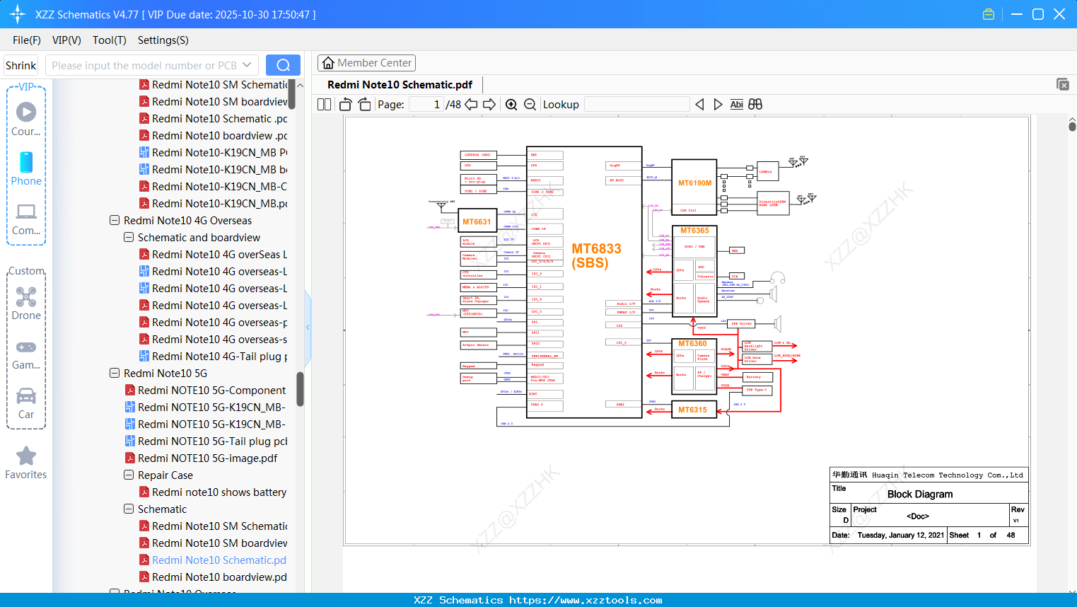 Xiaomi Redmi Note10 Schematic